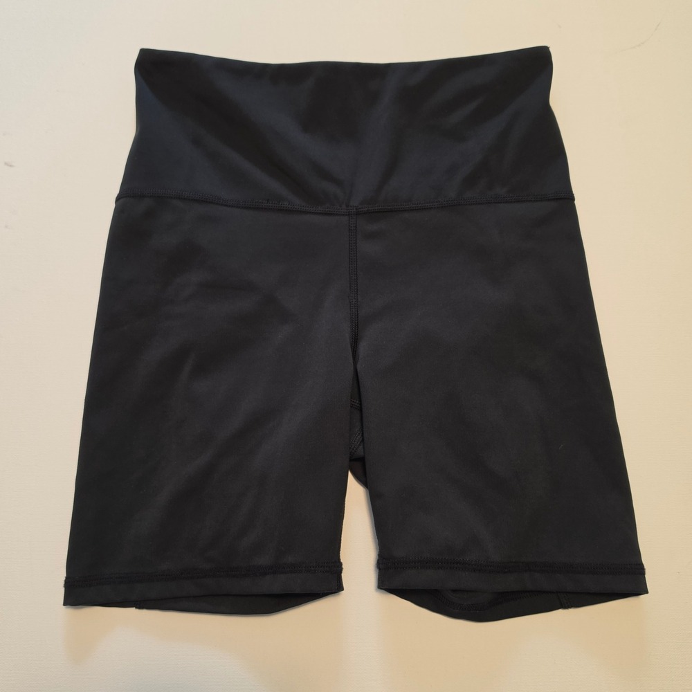 Jolyn High Waisted Athletic Bike Shorts Solid Black Size Small